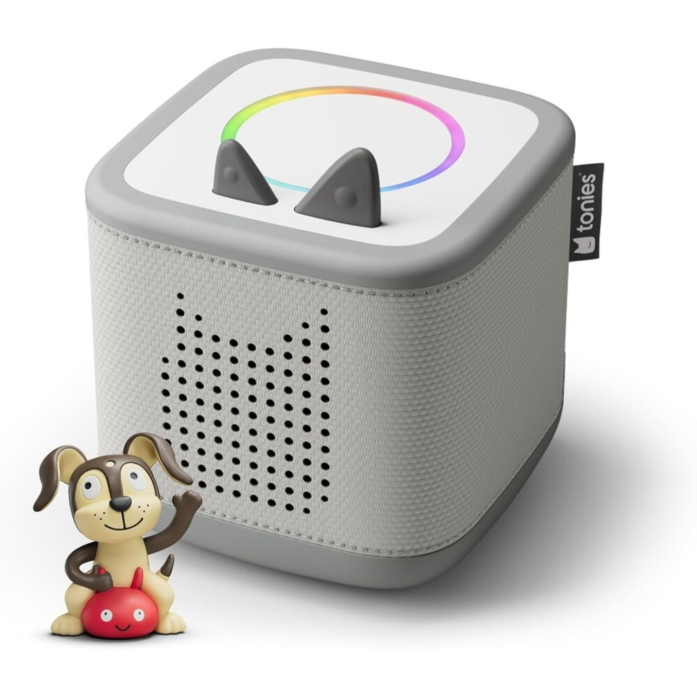 Tonies Tonebox 2 Audio Player Starter Set for Kids 1+ Playtime Puppy-Moon Gray